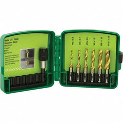 Greenlee - Combination Drill & Tap Sets Minimum Thread Size (mm): M3.5x0.60 Minimum Thread Size (Inch): #6-32 - Apex Tool & Supply