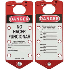 Brady - 1 5-Piece Single Jaw 1.429" Jaw Diam 6 Padlock Aluminum Lockout Hasp - Apex Tool & Supply