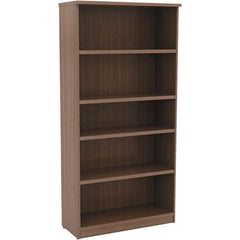 ALERA - Bookcases Height (Inch): 65 Color: Walnut - Apex Tool & Supply