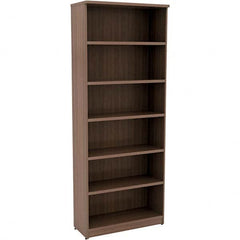 ALERA - Bookcases Height (Inch): 80-3/4 Color: Walnut - Apex Tool & Supply
