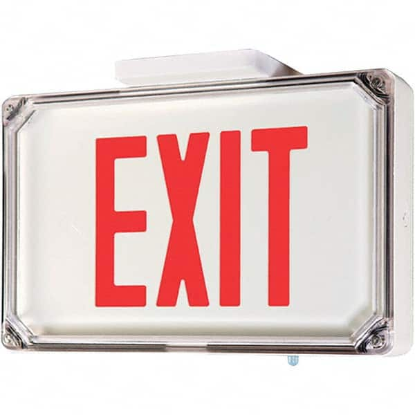 Hubbell Lighting - Illuminated Exit Signs Number of Faces: 2 Letter Color: Red - Apex Tool & Supply