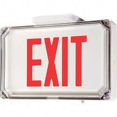 Hubbell Lighting - Illuminated Exit Signs Number of Faces: 1 Letter Color: Red - Apex Tool & Supply