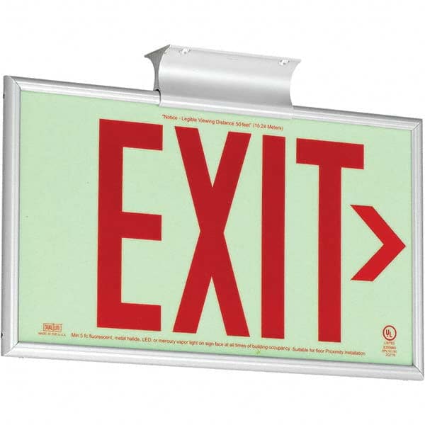 Hubbell Lighting - Illuminated Exit Signs Number of Faces: 1 Letter Color: Red - Apex Tool & Supply