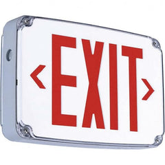 Hubbell Lighting - Illuminated Exit Signs Number of Faces: 1 Letter Color: Red - Apex Tool & Supply