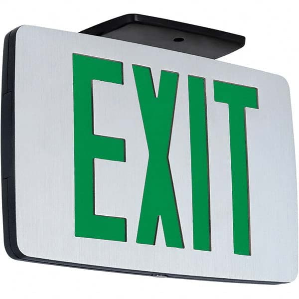 Hubbell Lighting - Illuminated Exit Signs Number of Faces: 2 Letter Color: Green - Apex Tool & Supply