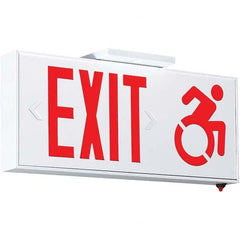 Hubbell Lighting - Illuminated Exit Signs Number of Faces: 1 Letter Color: Red - Apex Tool & Supply