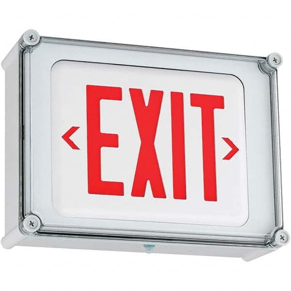 Hubbell Lighting - Illuminated Exit Signs Number of Faces: 1 Letter Color: Red - Apex Tool & Supply