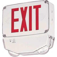 Hubbell Lighting - Illuminated Exit Signs Number of Faces: 1 Letter Color: Red - Apex Tool & Supply