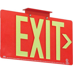 Hubbell Lighting - Illuminated Exit Signs Number of Faces: 1 Letter Color: Photoluminescent - Apex Tool & Supply