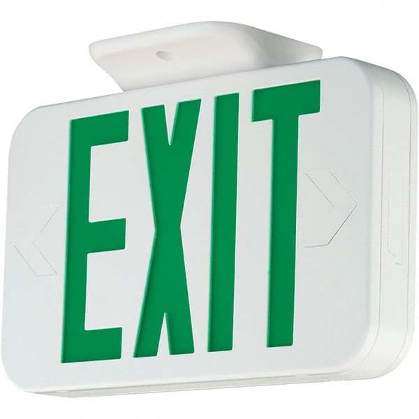 Hubbell Lighting - Illuminated Exit Signs Number of Faces: 1 Letter Color: Green - Apex Tool & Supply