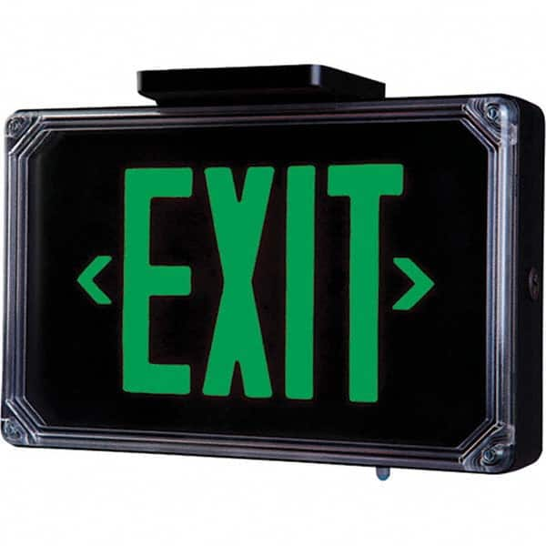 Hubbell Lighting - Illuminated Exit Signs Number of Faces: 2 Letter Color: Green - Apex Tool & Supply