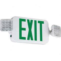 Hubbell Lighting - Combination Exit Signs Mounting Type: Ceiling Mount; Wall Mount Number of Faces: 1 - Apex Tool & Supply