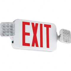 Hubbell Lighting - Combination Exit Signs Mounting Type: Ceiling Mount; Wall Mount Number of Faces: 1 - Apex Tool & Supply