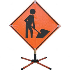 VizCon - Sign Posts & Traffic Sign Accessories Type: Roll-Up Sign Stand Sign Post/Stand Height (Feet): 3 - Apex Tool & Supply