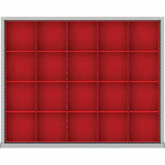 LISTA - 20-Compartment Drawer Divider Layout for 3.15" High Drawers - Apex Tool & Supply