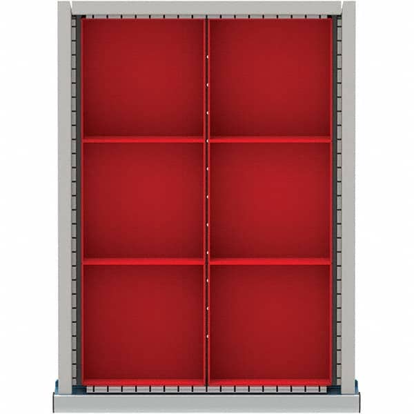 LISTA - 6-Compartment Drawer Divider Layout for 3.15" High Drawers - Apex Tool & Supply