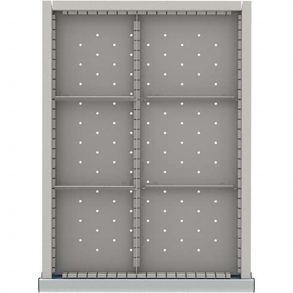 LISTA - 6-Compartment Drawer Divider Layout for 3.15" High Drawers - Apex Tool & Supply