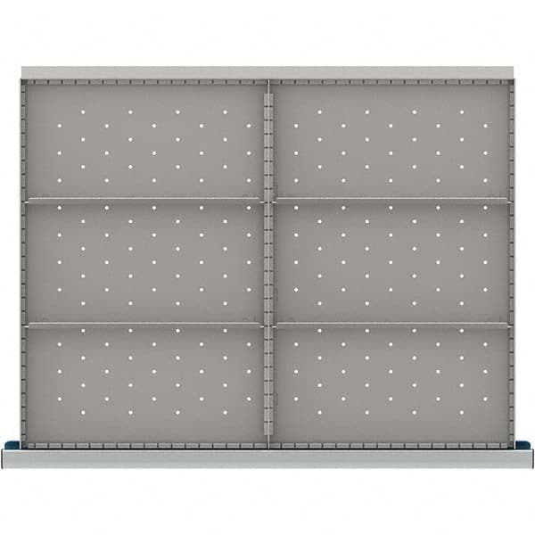 LISTA - 6-Compartment Drawer Divider Layout for 3.15" High Drawers - Apex Tool & Supply
