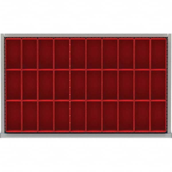 LISTA - 30-Compartment Drawer Divider Layout for 3.15" High Drawers - Apex Tool & Supply