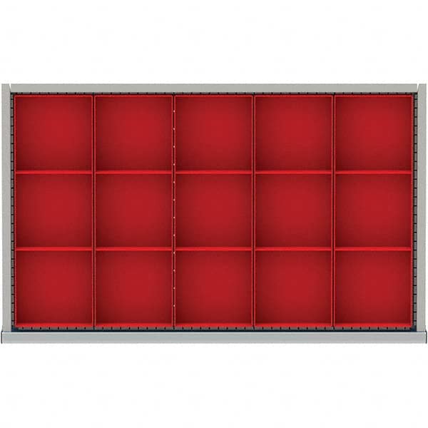 LISTA - 15-Compartment Drawer Divider Layout for 3.15" High Drawers - Apex Tool & Supply