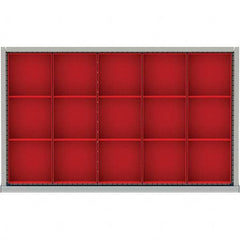 LISTA - 15-Compartment Drawer Divider Layout for 3.15" High Drawers - Apex Tool & Supply