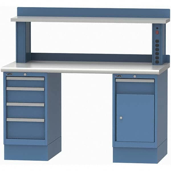 LISTA - Stationary Work Benches, Tables Type: Workstation Top Material: Plastic Laminate - Apex Tool & Supply