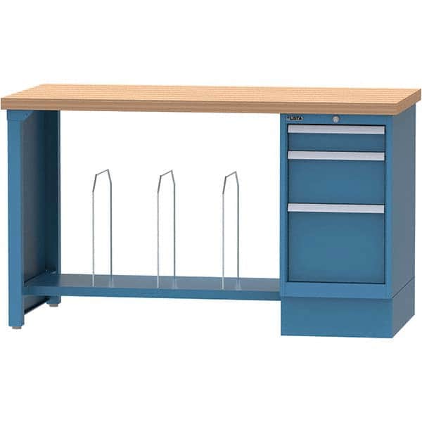LISTA - Stationary Work Benches, Tables Type: Packaging Table Top Material: Butcher Block - Apex Tool & Supply