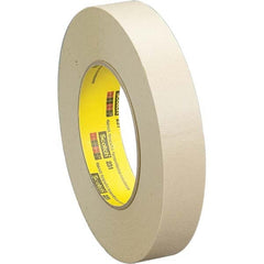 3M - 3-1/4" Wide x 60 Yd Long x 7.6 mil Tan Crepe Paper Masking Tape - Apex Tool & Supply
