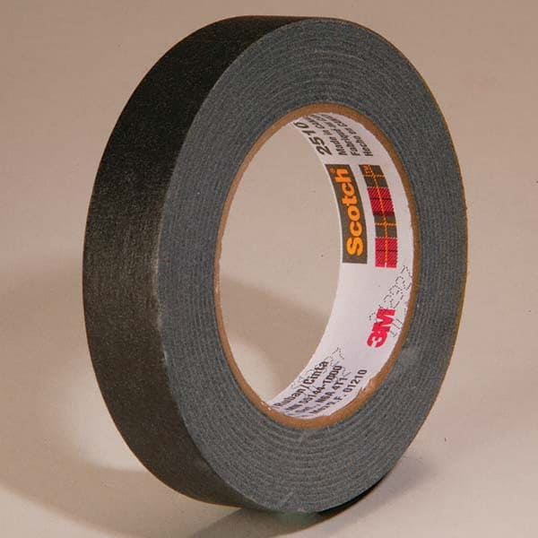 3M - 18mm Wide x 55 m x 5.6 mil Black Crepe Paper Masking Tape - Apex Tool & Supply