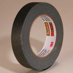 3M - 18mm Wide x 55 m x 5.6 mil Black Crepe Paper Masking Tape - Apex Tool & Supply
