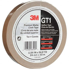 3M - 50m x 24mm x 11 mil Tan Cotton Cloth Gaffers Tape - Apex Tool & Supply