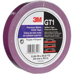 3M - 50m x 24mm x 11 mil Purple Cotton Cloth Gaffers Tape - Apex Tool & Supply