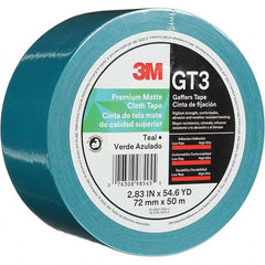 3M - 50m x 72mm x 11 mil Teal Cotton Cloth Gaffers Tape - Apex Tool & Supply