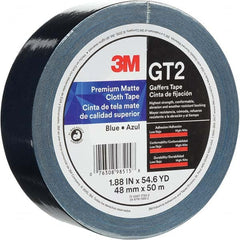 3M - 50m x 48mm x 11 mil Blue Cotton Cloth Gaffers Tape - Apex Tool & Supply