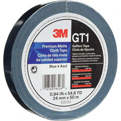 3M - 50m x 24mm x 11 mil Blue Cotton Cloth Gaffers Tape - Apex Tool & Supply