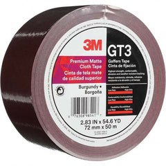 3M - 50m x 72mm x 11 mil Burgundy Cotton Cloth Gaffers Tape - Apex Tool & Supply