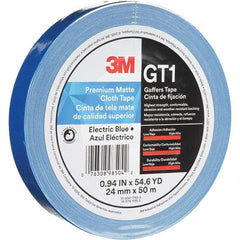3M - 50m x 24mm x 11 mil Blue Cotton Cloth Gaffers Tape - Apex Tool & Supply