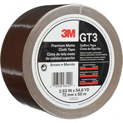 3M - 50m x 72mm x 11 mil Brown Cotton Cloth Gaffers Tape - Apex Tool & Supply