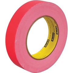 3M - 3/8" Wide x 60 Yd Long x 6.7 mil Red Paper Masking Tape - Apex Tool & Supply