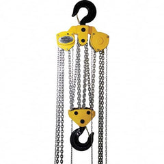 OZ Lifting Products - 40,000 Lb Capacity, 30' Lift Height, Manual Chain Hoist with Overload Protection - Apex Tool & Supply