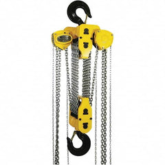 OZ Lifting Products - 60,000 Lb Capacity, 15' Lift Height, Manual Chain Hoist with Overload Protection - Apex Tool & Supply