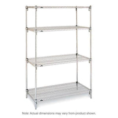 Metro - 2,000 Lb Capacity 4 Shelf Wire Shelving - Starter Unit - Apex Tool & Supply