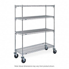 Metro - 900 Lb Capacity 4 Shelf Mobile Wire Shelving Unit - Add-On Unit - Apex Tool & Supply