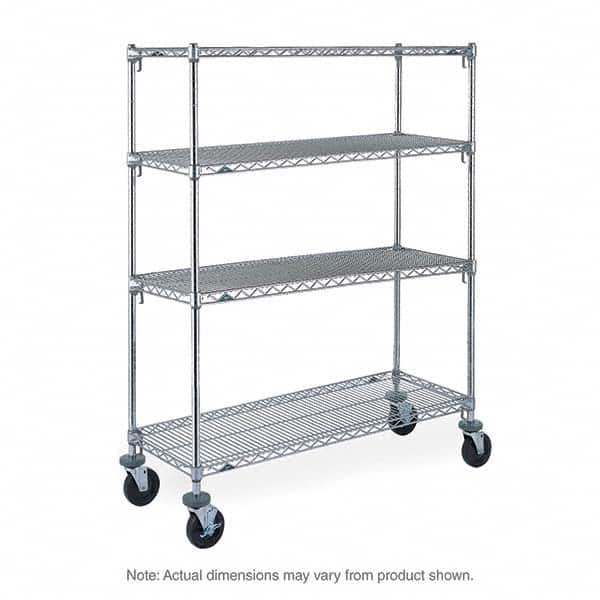 Metro - 900 Lb Capacity 4 Shelf Mobile Wire Shelving Unit - Add-On Unit - Apex Tool & Supply