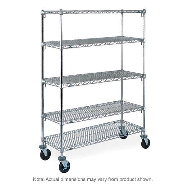 Metro - 900 Lb Capacity 5 Shelf Mobile Wire Shelving Unit - Add-On Unit - Apex Tool & Supply