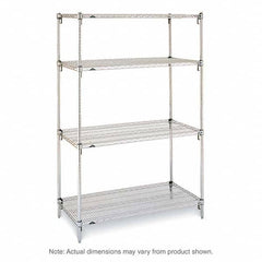 Metro - 2,000 Lb Capacity 4 Shelf Wire Shelving - Starter Unit - Apex Tool & Supply