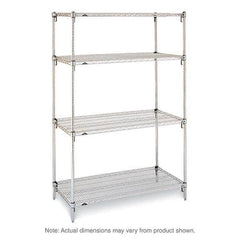 Metro - 2,000 Lb Capacity 4 Shelf Wire Shelving - Starter Unit - Apex Tool & Supply