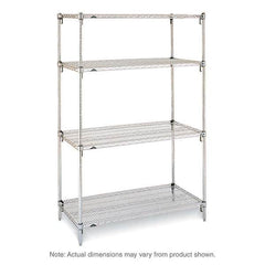 Metro - 2,000 Lb Capacity 4 Shelf Wire Shelving - Starter Unit - Apex Tool & Supply