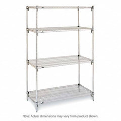 Metro - 2,000 Lb Capacity 4 Shelf Wire Shelving - Starter Unit - Apex Tool & Supply
