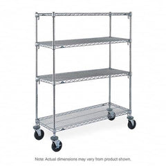 Metro - 600 Lb Capacity 4 Shelf Mobile Wire Shelving Unit - Add-On Unit - Apex Tool & Supply